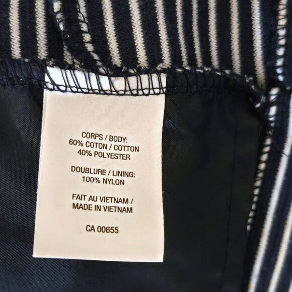 Reitmans Navy & White Striped Blazer | Size 18 | 3/4 Sleeve - Picture 8 of 8